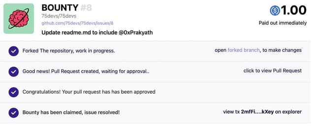 I just claimed my first bounty on @gib_work 🙌🥳.
Seamless and smooth af 🫡🫡. Super proud of @0xNullRef 👏.

@gib_work will breathe fresh life into open-source projects 🫡 https://t.co/TkcdjPmrwX