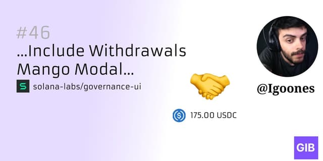 Huge congratulations to @0xIgoones for his first contribution to the governance-ui earning him 175.00 $USDC

A great enhancement to an already great project! https://t.co/TaAMErzceb